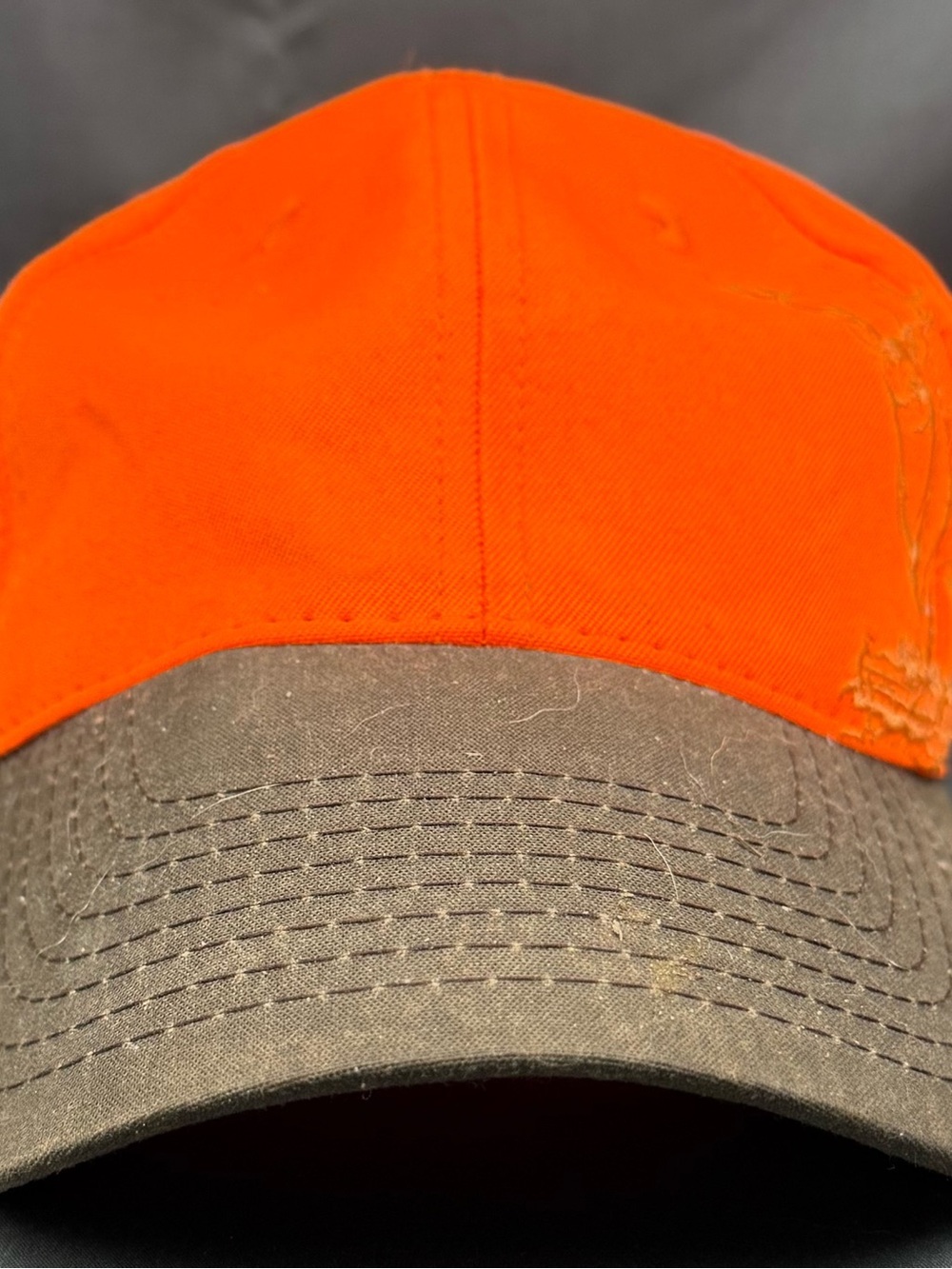 High-Visibility Orange and Brown Two-Tone Baseball Cap